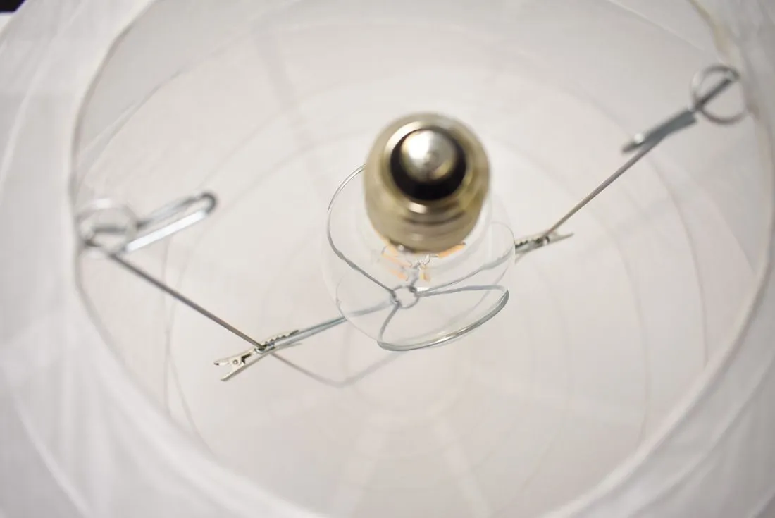 12 Inch Hang On Bulb Wire Frame Expanders for Paper Lanterns - Pack of 6