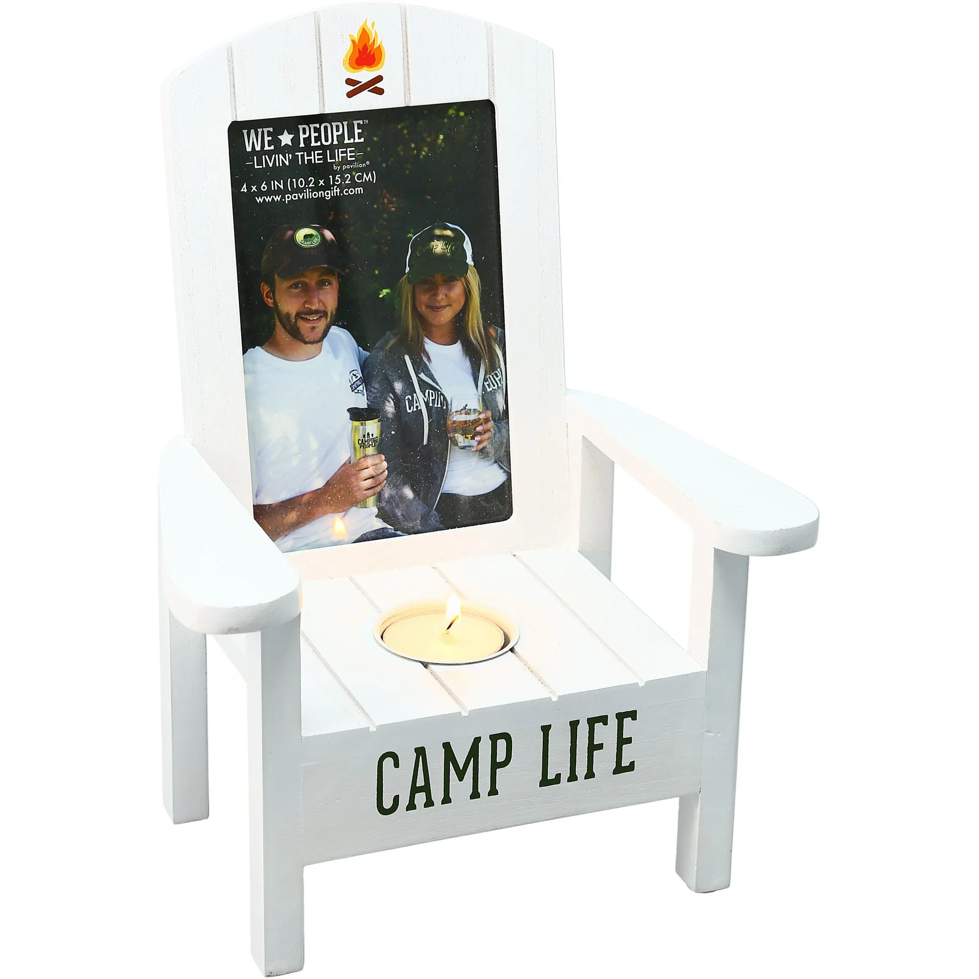Camp Life Tealight Photo Frame (Holds 4" x 6" Photo)