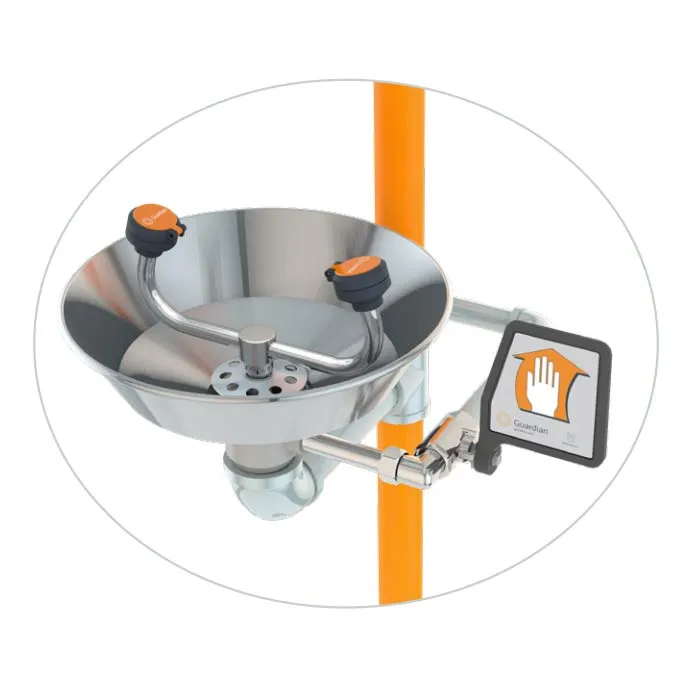 Guardian G1902 Safety Station with Eyewash Station, Stainless Steel Bowl