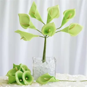 Large Calla Lily Stem Artificial Foam Flowers - Lime Green