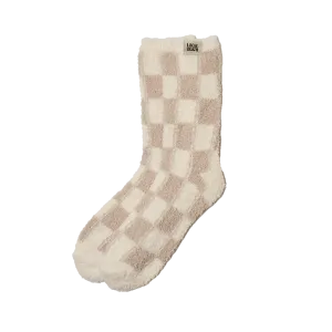 Local Beach Checker Cozy Socks - SAND