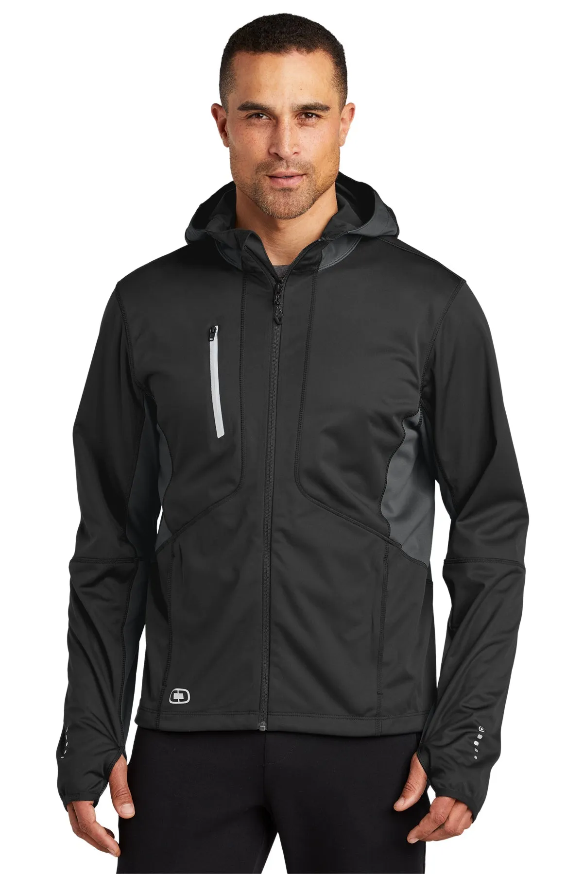 OGIO ENDURANCE Pivot Customized Soft Shell Jackets, Blacktop/ Gear Grey