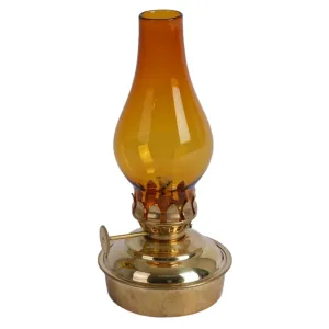 Oil Lamp Mini Amber Glass 6.5" (16.51cm)
