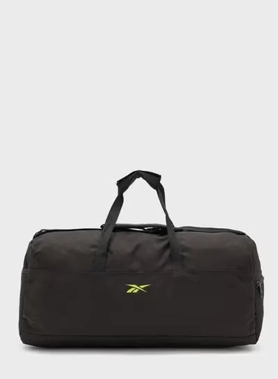 REEBOK LINEAR LOGO GRIP BLACK DUFFLE BAG