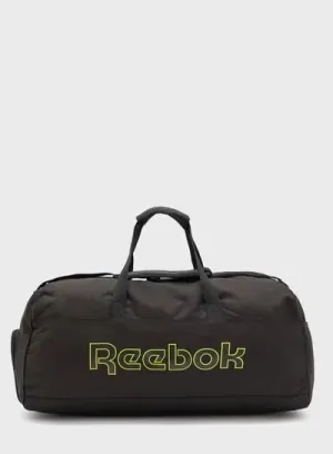 REEBOK LINEAR LOGO GRIP BLACK DUFFLE BAG
