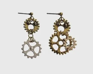 Steampunk Gear Earrings