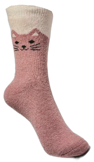 VERA TUCCI CAT DESIGN WOMEN'S THERMAL WINTER SOCKS RMD2305-85-01 NEW FOR AW23!