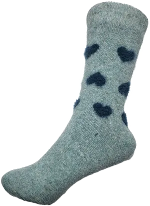 VERA TUCCI HEARTS DESIGN WOMEN'S THERMAL  WINTER SOCKS RMD2305-06-4 NEW FOR AW23!