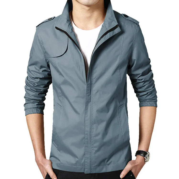 West Louis Solid Windproof Raincoat Jacket
