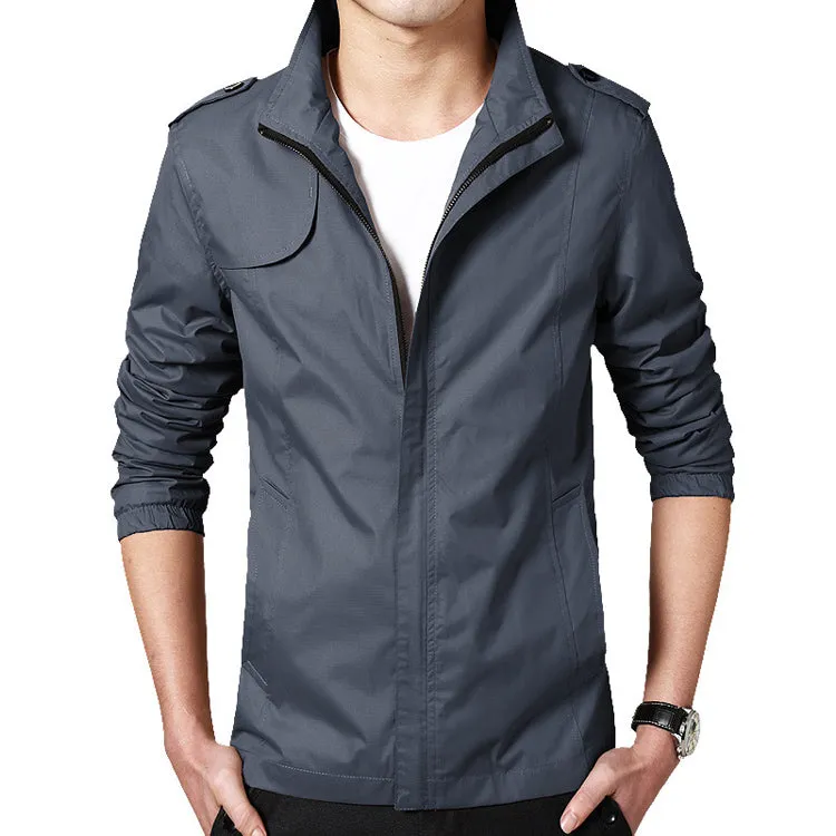 West Louis Solid Windproof Raincoat Jacket